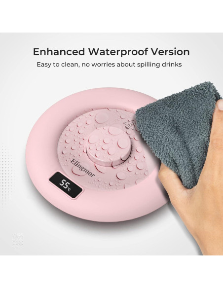 Calentador de Tazas Eléctrico Elingmor Rosa 10W Automático