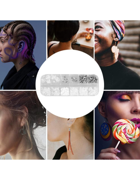 Resortes para Pendientes de Gancho DIYEAR - 344 Piezas de Goma