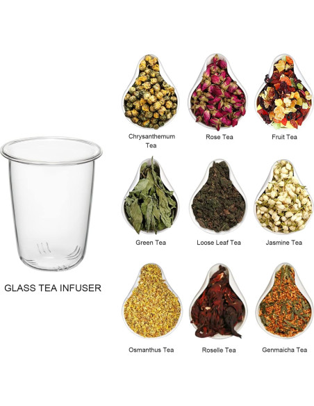 Taza Infusora de Té Lezero de Vidrio Borosilicato 450ml