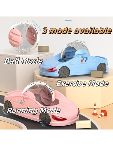 Coche Deportivo para Hámster Nicerice 14.5 cm Azul - 3 Modos