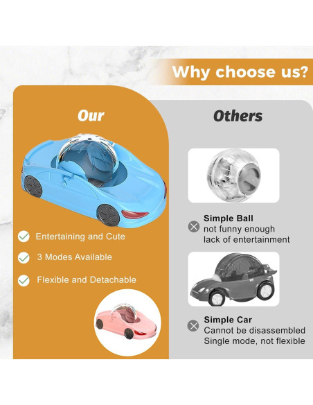 Coche Deportivo para Hámster Nicerice 14.5 cm Azul - 3 Modos