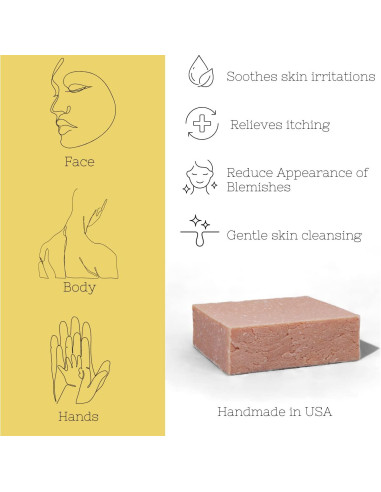 Jabón Natural de Calamina Yellow Bird 127g - Limpiador Orgánico