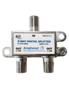 Divisor Coaxial Digital 2 Vías Amphenol MoCA 2.5 ABS312H