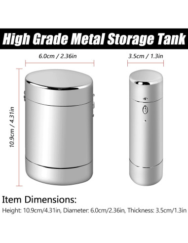 Estuche Vintage Clásico Goshentech Plateado Ovalado 20 Cigarrillos