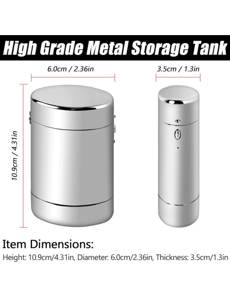 Estuche Vintage Clásico Goshentech Plateado Ovalado 20 Cigarrillos