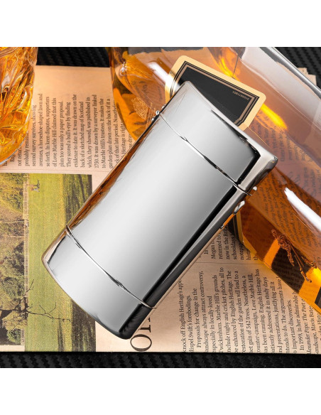 Estuche Vintage Clásico Goshentech Plateado Ovalado 20 Cigarrillos