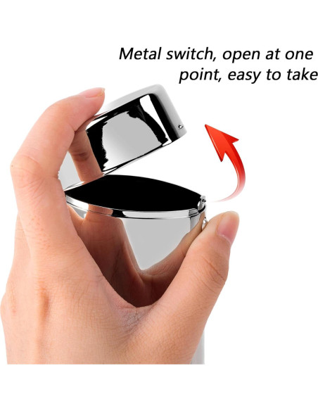 Estuche Vintage Clásico Goshentech Plateado Ovalado 20 Cigarrillos