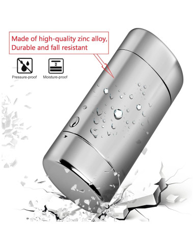 Estuche Vintage Clásico Goshentech Plateado Ovalado 20 Cigarrillos