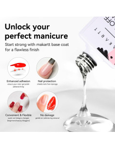 Base Coat Abrible de Gel Makartt 15ml x 2 - Fácil Remoción 2