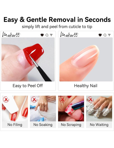 Base Coat Abrible de Gel Makartt 15ml x 2 - Fácil Remoción