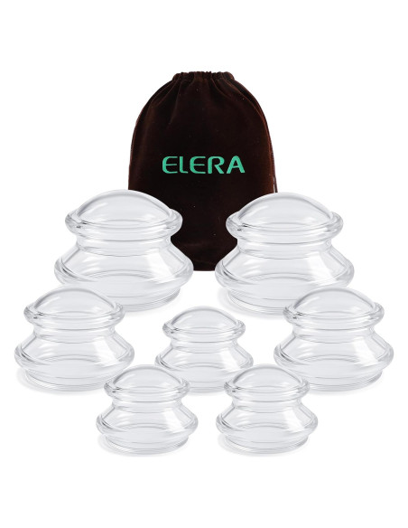 Juego de Ventosas de Silicona ELERA para Masaje y Celulitis