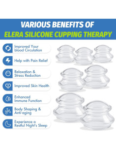 Juego de Ventosas de Silicona ELERA para Masaje y Celulitis 2