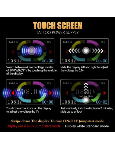 Máquina de Tatuaje Inalámbrica Ambition Seher 2400mAh 6 Golpes