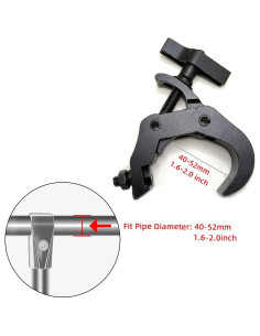 4Pack Ganchos Abrazadera Iluminación Feleolibe 440kg 4-5cm 2