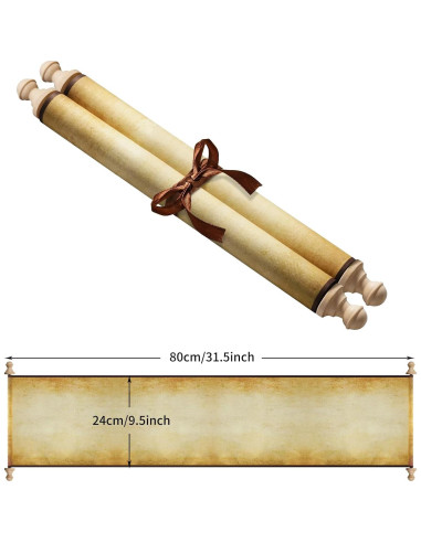 2 PCS Papel de Pergamino Blanco Makevivi 24.1x80 cm Vintage