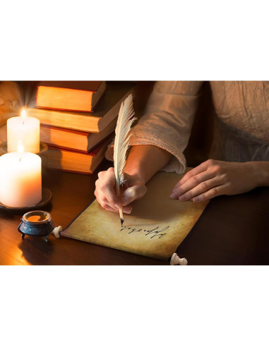 2 PCS Papel de Pergamino Blanco Makevivi 24.1x80 cm Vintage