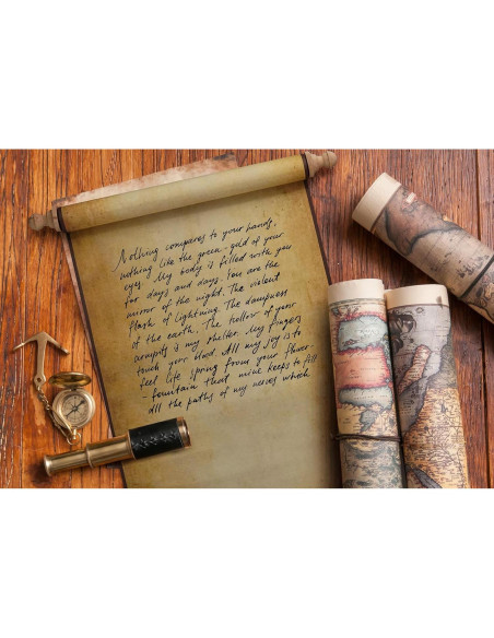 2 PCS Papel de Pergamino Blanco Makevivi 24.1x80 cm Vintage