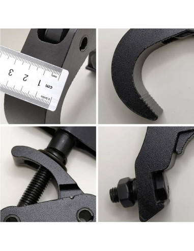 4Pack Ganchos Abrazadera Iluminación Feleolibe 440kg 4-5cm