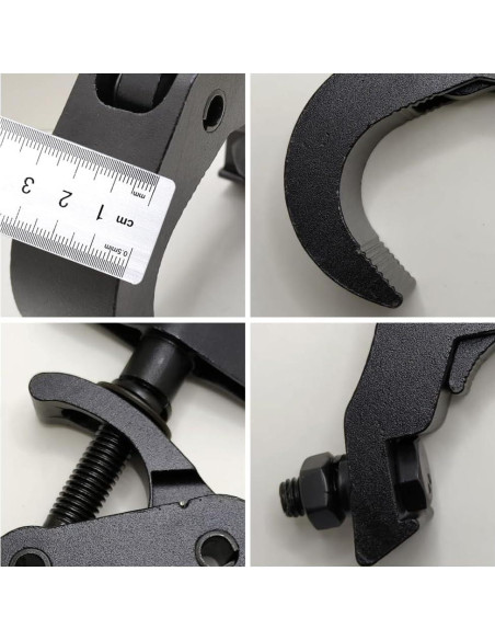 4Pack Ganchos Abrazadera Iluminación Feleolibe 440kg 4-5cm