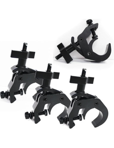 4Pack Ganchos Abrazadera Iluminación Feleolibe 440kg 4-5cm