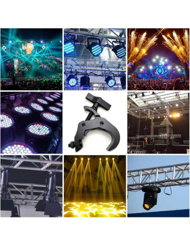 4Pack Ganchos Abrazadera Iluminación Feleolibe 440kg 4-5cm