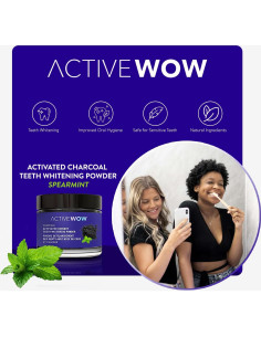 Polvo de Carbón Activado de Coco Active Wow 20g - Menta 2