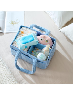 Organizador de Pañales Luxury Little Azul 38x25cm Plegable 2