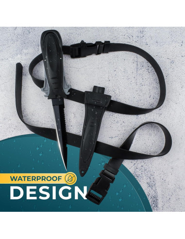 Cuchillo de Buceo Diximus DX-DiveKnife con Funda y Correa
