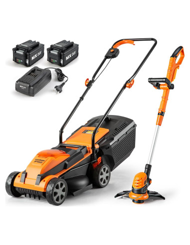 Cortacésped y Desmalezadora LawnMaster 24V 33-cm Combo con Baterías