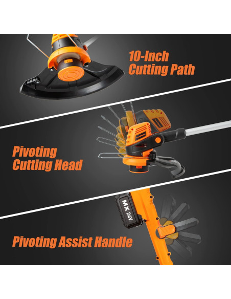 Cortacésped y Desmalezadora LawnMaster 24V 33-cm Combo con Baterías