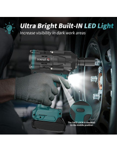 Llave de Impacto Inalámbrica Edtran 1/2" 1500Nm 18V 2