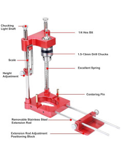 Localizador de Taladro de Carpintería NOENNULL - Aluminio Ajustable 2