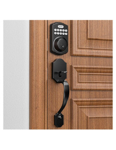 Cerradura Electrónica Revolo RE001 con Teclado y Manija - Negro