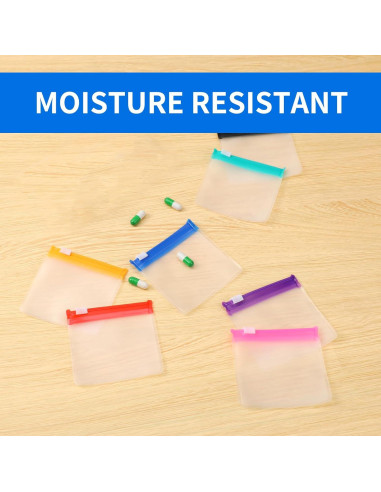 21 Bolsas de Pastillas EVA con Cierre Zip - 7 Colores