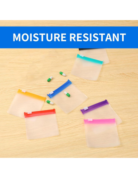 21 Bolsas de Pastillas EVA con Cierre Zip - 7 Colores