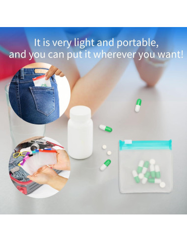 21 Bolsas de Pastillas EVA con Cierre Zip - 7 Colores