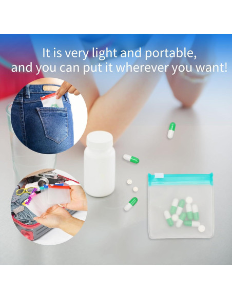 21 Bolsas de Pastillas EVA con Cierre Zip - 7 Colores