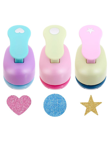 Juego de 3 Perforadoras de Papel Dropower para Manualidades