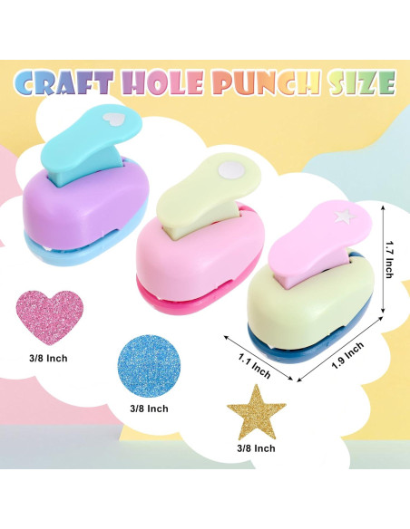 Juego de 3 Perforadoras de Papel Dropower para Manualidades