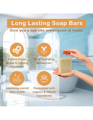 Jabón Natural Aromatizado Almendra Aromas Simples 99g 5 Barras