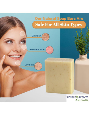 Jabón Natural Aromatizado Almendra Aromas Simples 99g 5 Barras