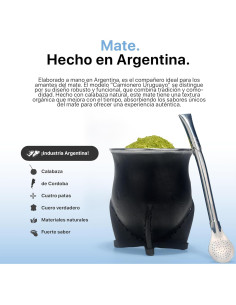 Set de Mate Calabaza DrinkYerba - Artesanal con Cuero 226g 2