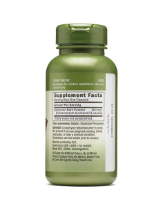 Suplemento de Canela GNC Herbal Plus 500mg 100 Porciones 2