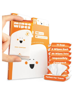 Toallitas húmedas Minee hipoalergénicas sin fragancia - Paquete de 10