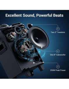 Máquina de Karaoke Portátil TONOR K20 con 2 Micrófonos 2