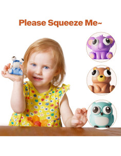 Paquete de 4 Juguetes Antiestrés Squeeze Niulife - Animales Kawaii 2