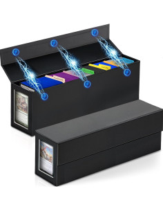 Caja de Almacenamiento de Cartas Coleccionables Swaitee - 2 Paquete, Negra, Impermeable, 850 Cartas 2