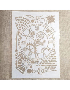 Plantilla de Pintura Reutilizable TIAMECH Reloj Mecánico A4 2