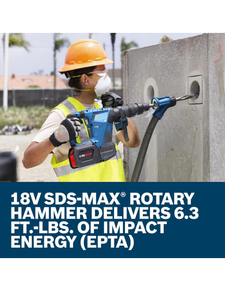 Martillo Demoledor Bosch GSH18V-5L212 18V 8.5J con 2 Baterías 12Ah