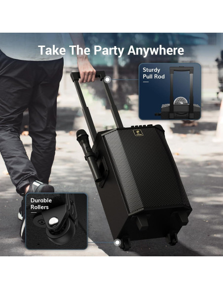 Máquina de Karaoke Portátil TONOR K20 con 2 Micrófonos